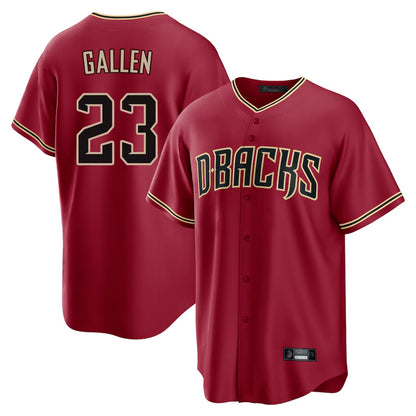Arizona Diamondbacks #23 Zac Gallen Player Red MIKSHPS Home Game Stitched Jerseys