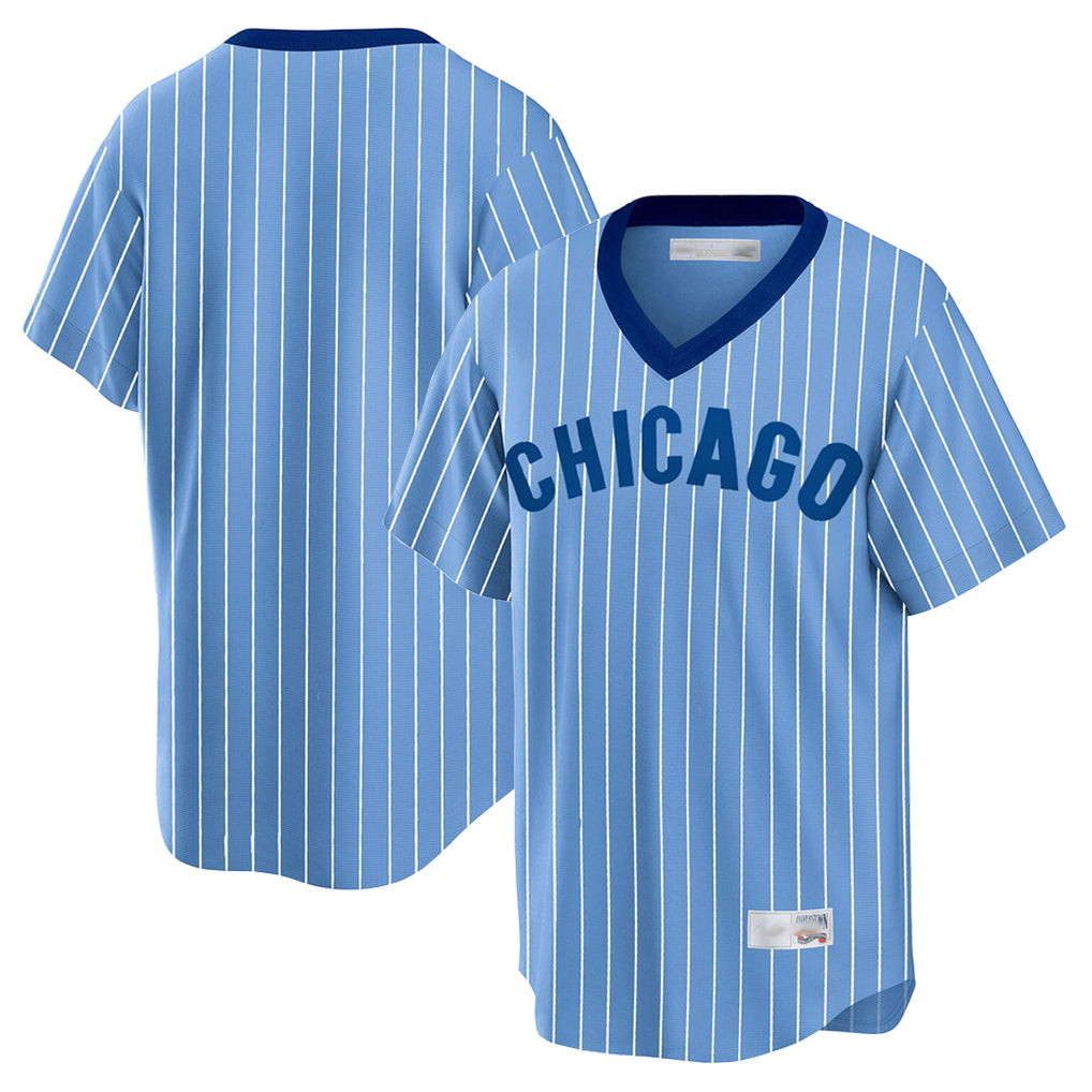 Chicago Cubs Blue MIKSHPS T-shirt Cooperstown Collection Limited Blank Player Stitched Jerseys