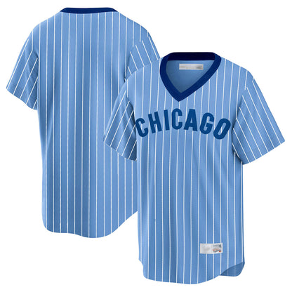 Chicago Cubs Blue MIKSHPS T-shirt Cooperstown Collection Limited Blank Player Stitched Jerseys