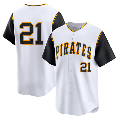 Pittsburgh Pirates #21 Roberto Clemente White MIKSHPS Cooperstown Collection Limited Jersey