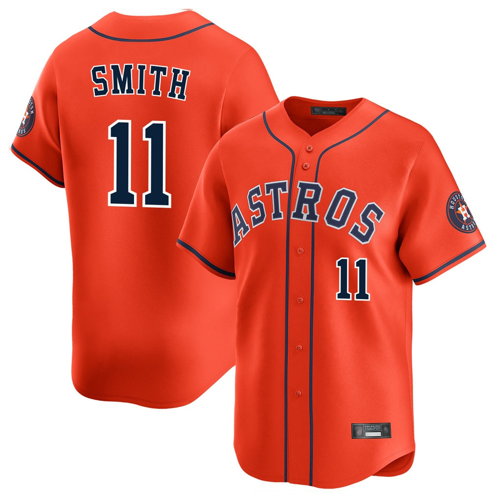 Houston Astros #11 Cam Smith Player Orange MIKSHPS Home Limited Stitched Jerseys