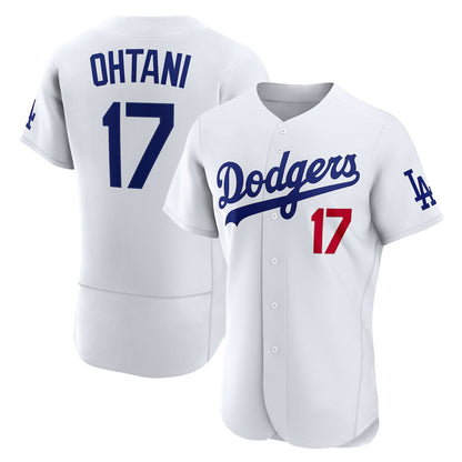 Los Angeles Dodgers #17 Shohei Ohtani White MIKSHPS Home Authentic Jersey