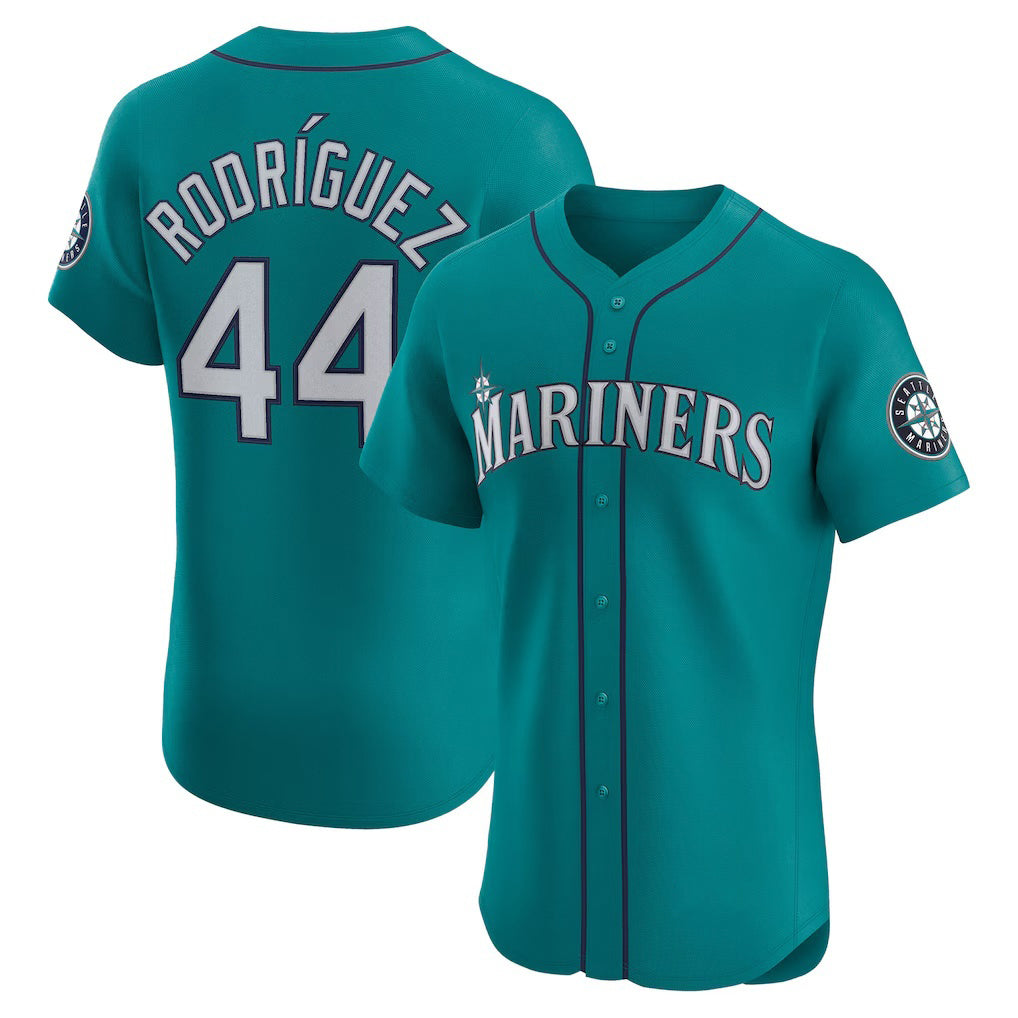 Seattle Mariners #44 Julio Rodr¨ªguez Teal MIKSHPS Alternate Elite Jersey