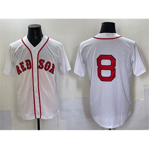 Boston Red Sox #8 Carl Yastrzemski White MIKSHPS Cool Base Stitched Jersey