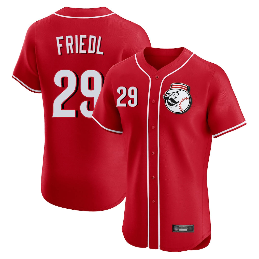 Cincinnati Reds #29 TJ Friedl Player Red MIKSHPS Limited Elite Home Game Stitched Jerseys