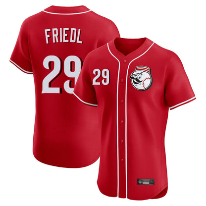 Cincinnati Reds #29 TJ Friedl Player Red MIKSHPS Limited Elite Home Game Stitched Jerseys