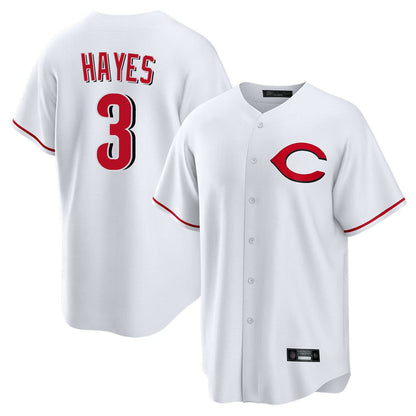 Cincinnati Reds #3 Ke'Bryan Hayes Player White MIKSHPS Home Game Stitched Jerseys