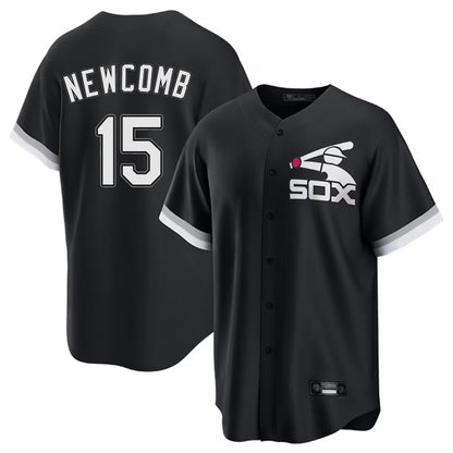 Chicago White Sox #15 Sean Newcomb Player Black MIKSHPS Spring Training Game Stitched Jerseys