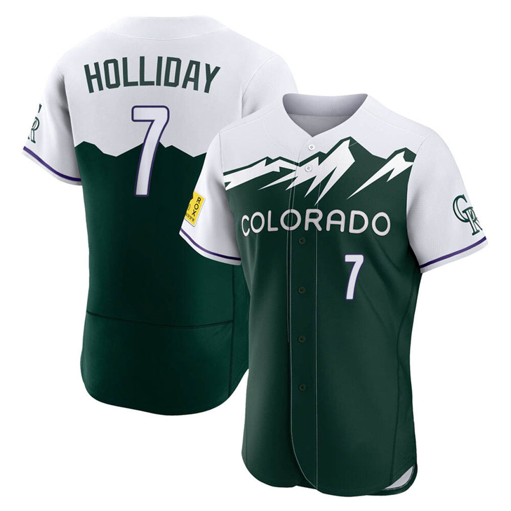 Colorado Rockies #7 Matt Holliday Player Green MIKSHPS City Connect Limited Elite Home Stitched Jerseys