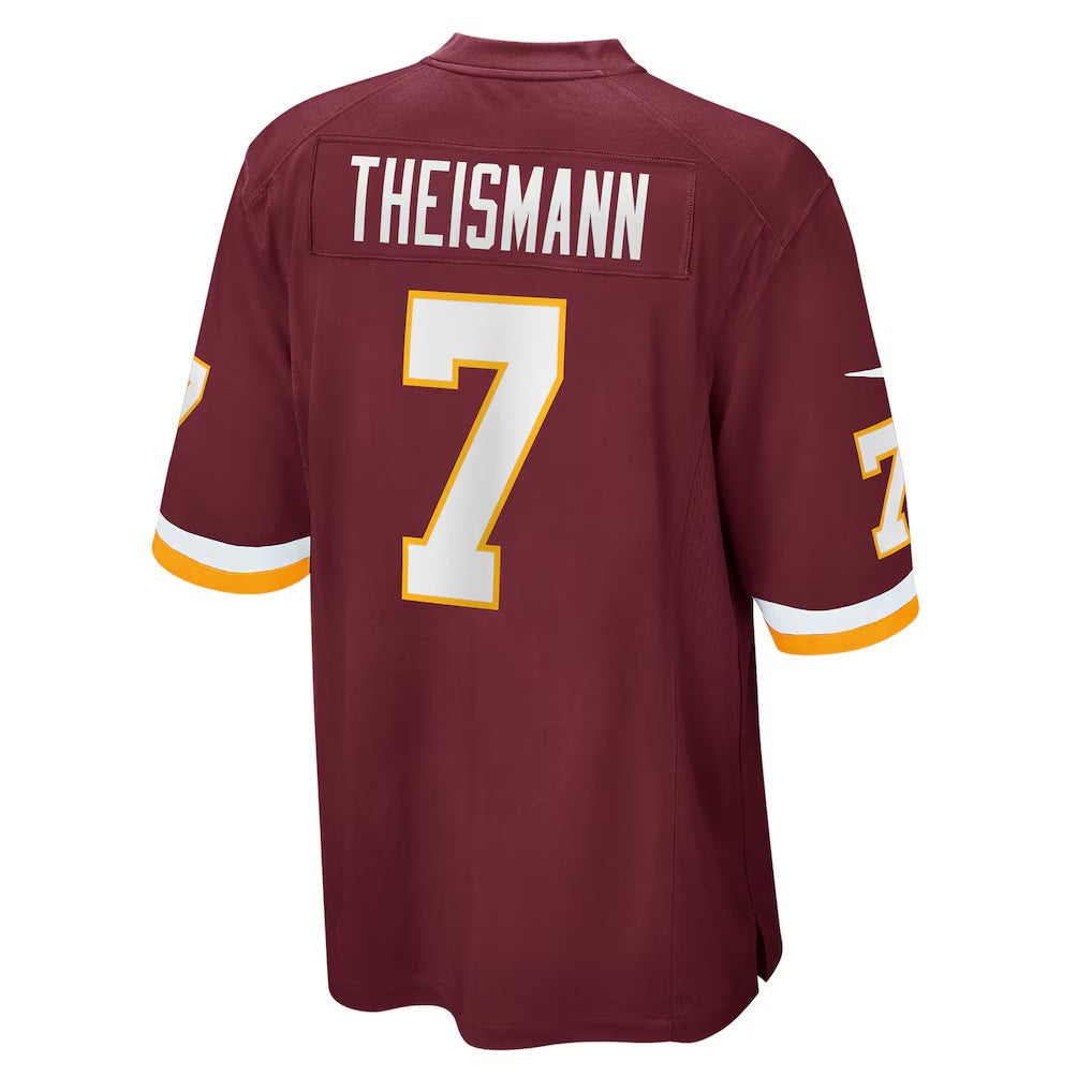 W.Football Team #7 Joe Theismann Burgundy MIKSHPS Retired Player Jersey