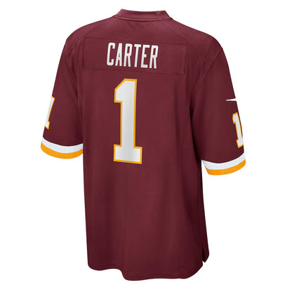 W.Football Team #1 DeAndre Carter Burgundy MIKSHPS Player Game Jersey