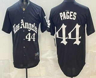Los Angeles Dodgers #44 Andy Pages Black MIKSHPS Gothic Edition Vapor Premier Limited Stitched Jersey
