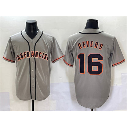 San Francisco Giants #16 Rafael Devers Gray MIKSHPS Cool Base Stitched Jersey