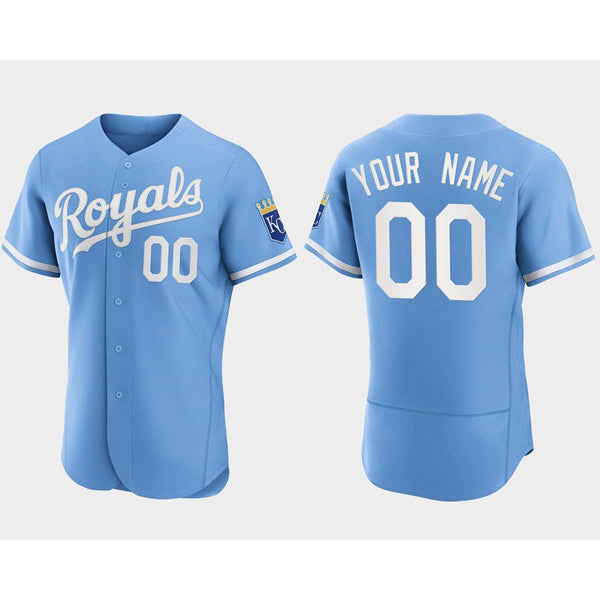 Custom Kansas City Royals MIKSHPS ACTIVE PLAYER Blue Flex Base Stitched Jersey