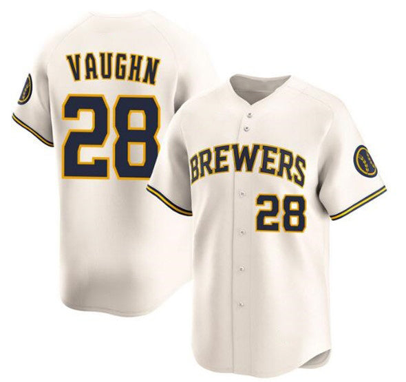 Milwaukee Brewers #28 Andrew Vaughn Cream MIKSHPS Limited Stitched Jersey