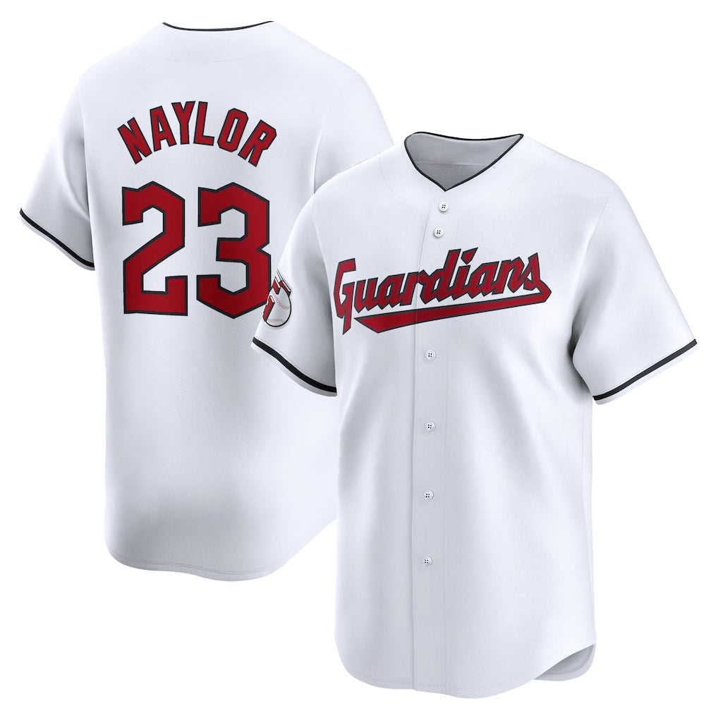 Cleveland Guardians #23 Bo Naylor White MIKSHPS Home Limited Player Jersey 2