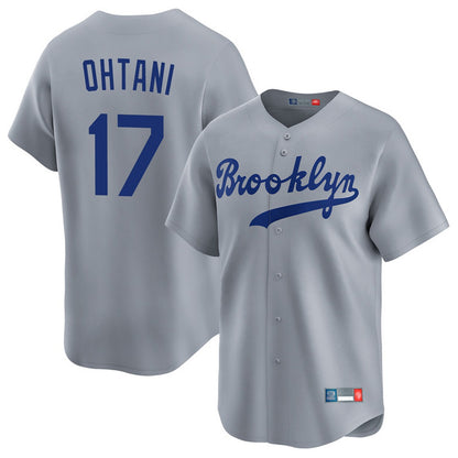 Los Angeles Dodgers #17 Shohei Ohtani Player Gray MIKSHPS Game Limited Home Stitched Jerseys