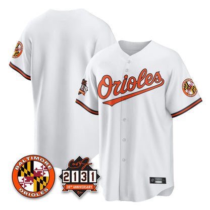 Baltimore Orioles White MIKSHPS 30th Anniversary of 2131 Home Game Blank Player Stitched Jerseys