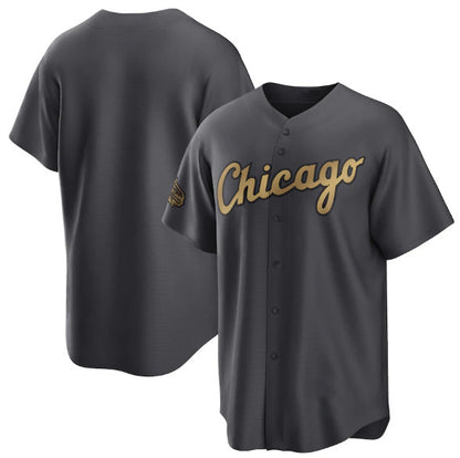 Chicago White Sox Blank Charcoal MIKSHPS 2022 All-Star Cool Base Stitched Jersey