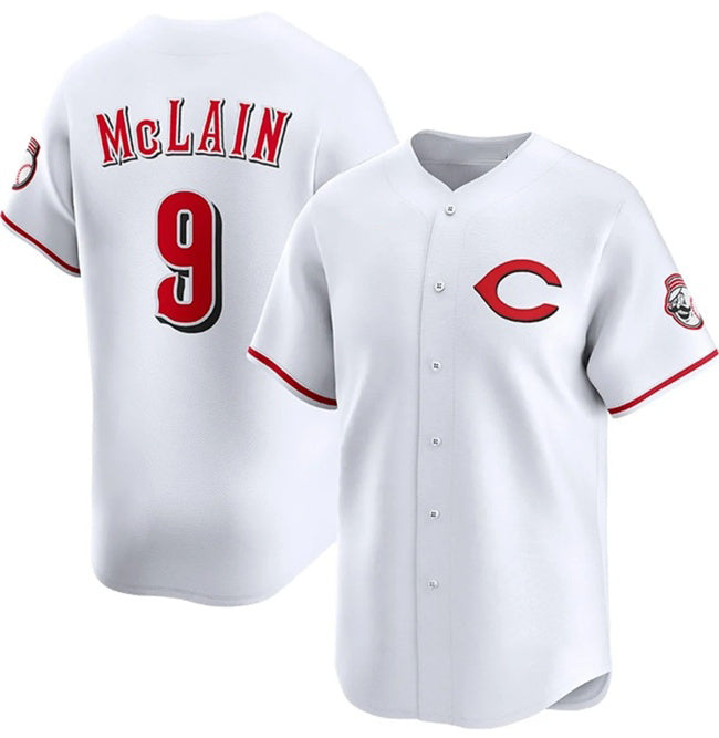 Cincinnati Reds #9 Matt McLain White MIKSHPS 2025 Home Limited Stitched Jersey