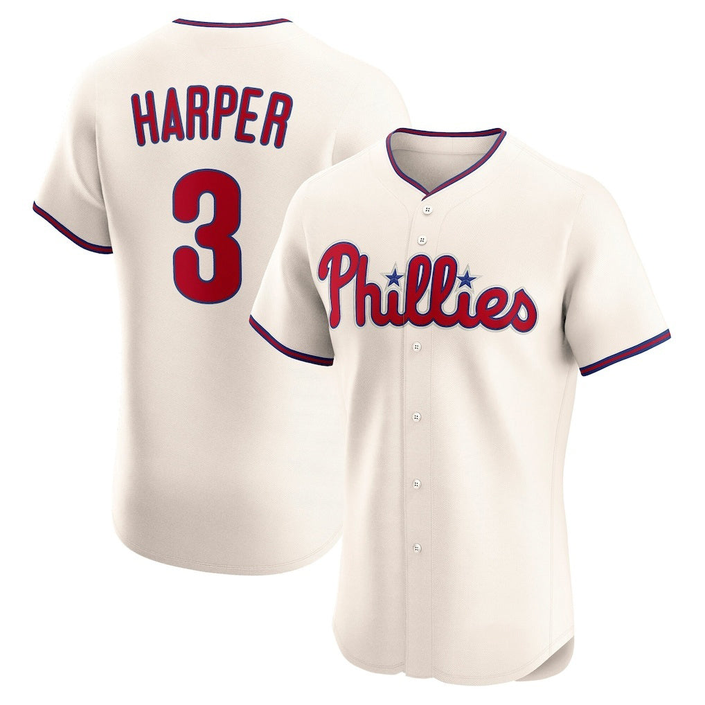 Philadelphia Phillies #3 Bryce Harper Cream MIKSHPS Alternate 2 Elite Jersey