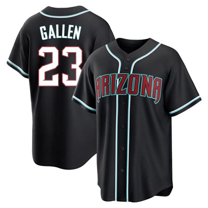 Arizona Diamondbacks #23 Zac Gallen Player Black MIKSHPS Home Game Stitched Jerseys