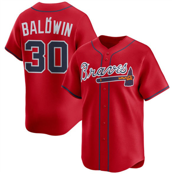 Atlanta Braves #30 Drake Baldwin Red MIKSHPS 2025 Alternate Limited Stitched Jersey