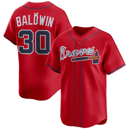 Atlanta Braves #30 Drake Baldwin Red MIKSHPS 2025 Alternate Limited Stitched Jersey