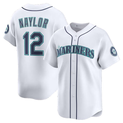 Seattle Mariners #12 Josh Naylor White MIKSHPS Home Limited Jersey