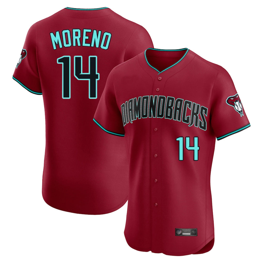 Arizona Diamondbacks #14 Gabriel Moreno Player Red MIKSHPS Limited Elite Home Game Stitched Jerseys