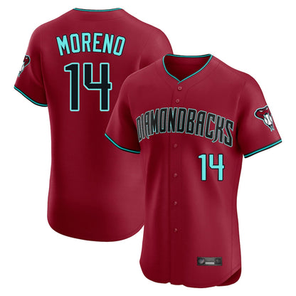 Arizona Diamondbacks #14 Gabriel Moreno Player Red MIKSHPS Limited Elite Home Game Stitched Jerseys