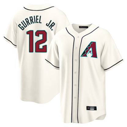 Arizona Diamondbacks #12 Lourdes Gurriel Jr Player Cream MIKSHPS Home Game Stitched Jerseys