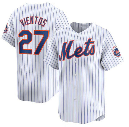 New York Mets #27 Mark Vientos White MIKSHPS 2024 Home Limited Stitched Jersey