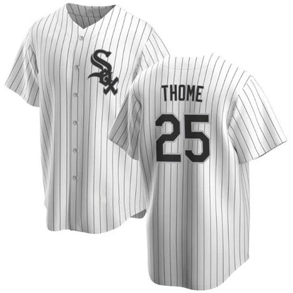 Chicago White Sox #25 Jim Thome White MIKSHPS Cool Base Stitched Baseball Jersey