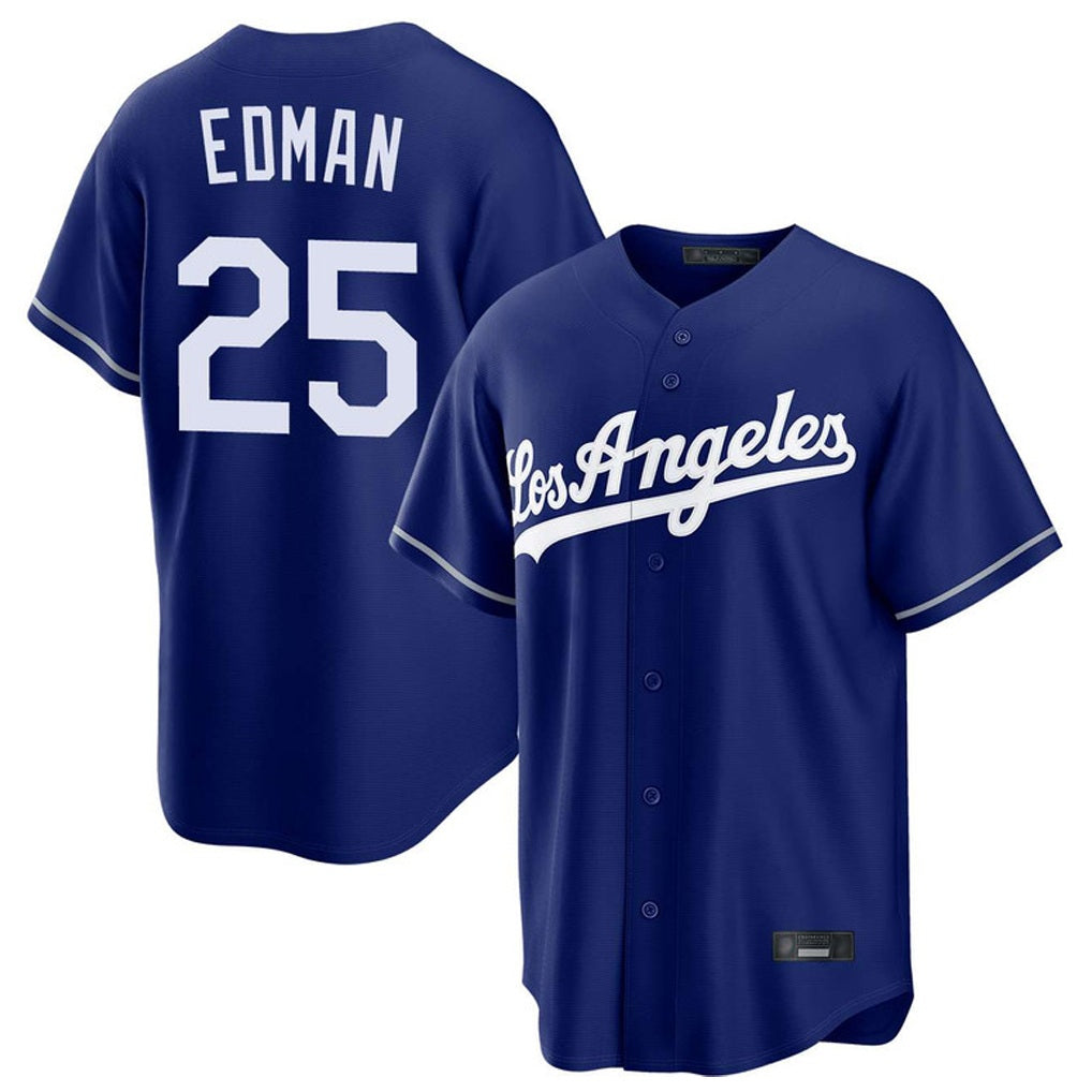 Los Angeles Dodgers #25 Tommy Edman Player Royal MIKSHPS Game Stitched Jerseys