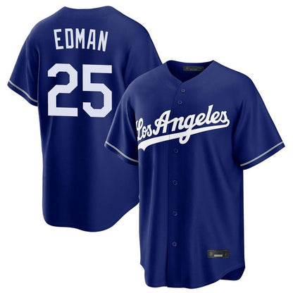 Los Angeles Dodgers #25 Tommy Edman Player Royal MIKSHPS Game Stitched Jerseys
