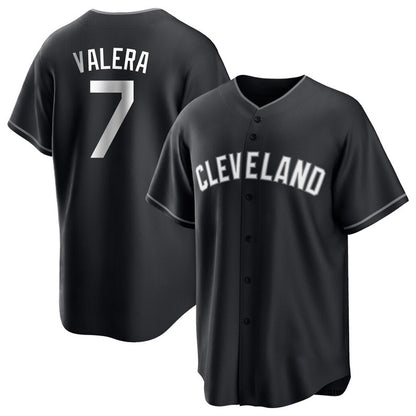 Cleveland Guardians #7 George Valera Player Black MIKSHPS Home Game Stitched Jerseys