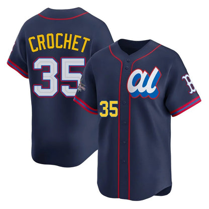 Boston Red Sox #35 Garrett Crochet Player Navy MIKSHPS American League All-Star Edition Game Stitched Jerseys