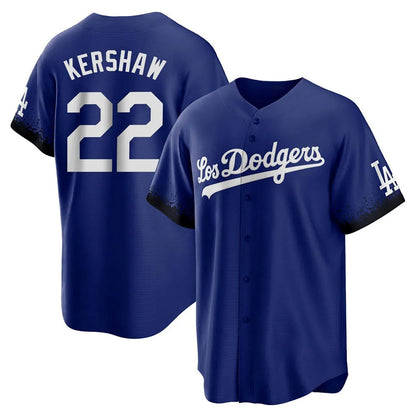 Los Angeles Dodgers #22 Clayton Kershaw Player Royal MIKSHPS City Connect Home Game Stitched Jerseys
