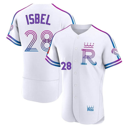 Kansas City Royals #28 Kyle Isbel Player White MIKSHPS 2026 City Connect Limited Elite Home Stitched Jerseys