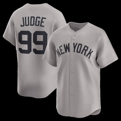 New York Yankees #99 Aaron Judge Gray MIKSHPS Road Limited Player Jersey 2