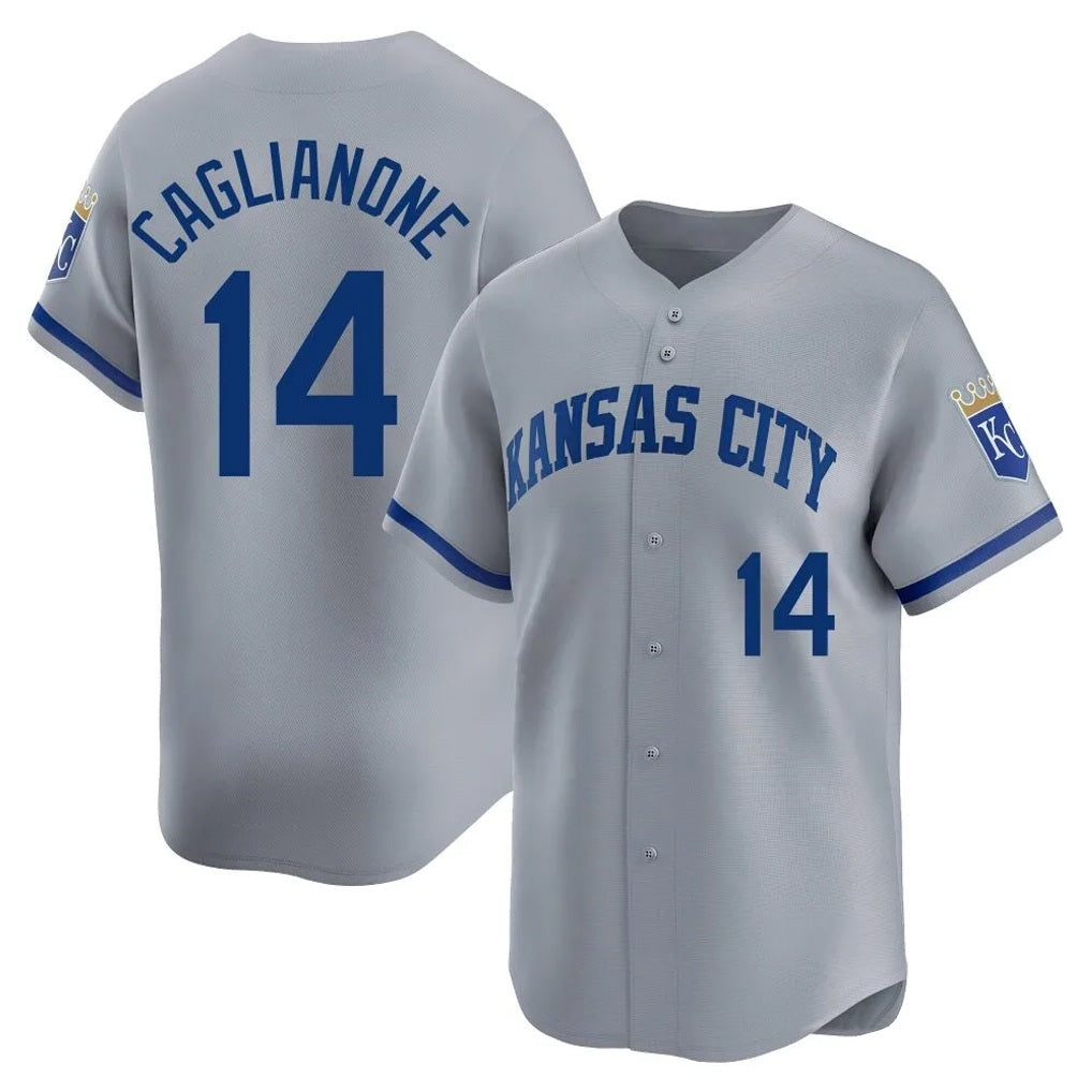 Kansas City Royals #14 Jac Caglianone Player Gray MIKSHPS Limited Home Stitched Jerseys