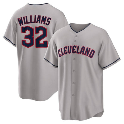 Cleveland Guardians #32 Gavin Williams Player Gray MIKSHPS Game Home Stitched Jerseys
