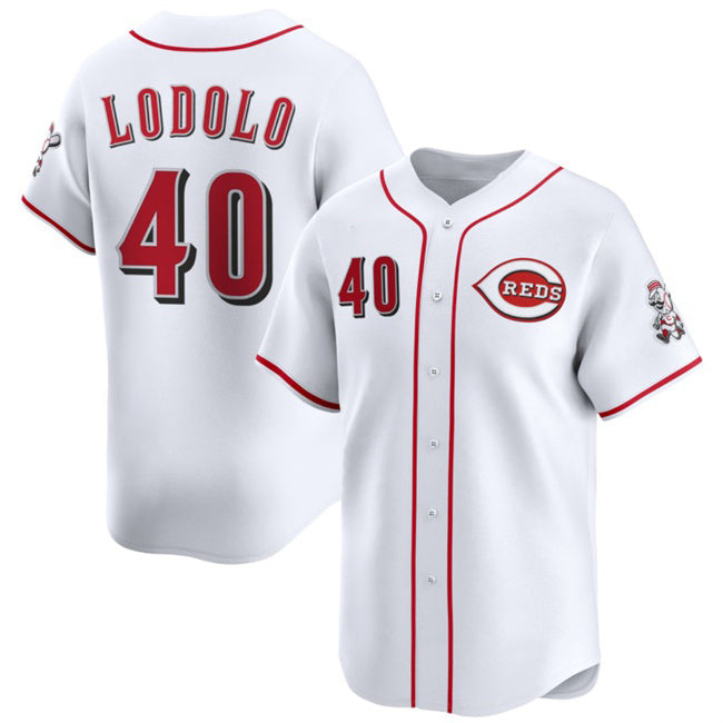 Cincinnati Reds #40 Nick Lodolo White MIKSHPS Home Limited Stitched Jersey