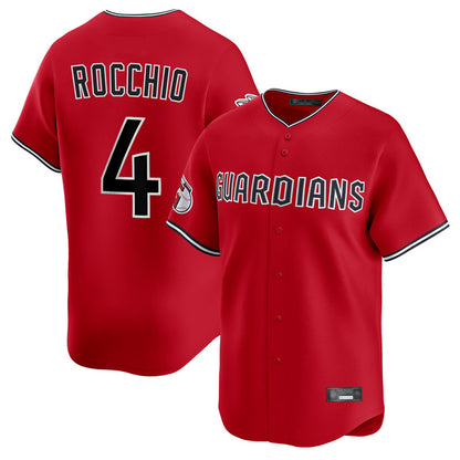 Cleveland Guardians #4 Brayan Rocchio Player Red MIKSHPS Limited Home Stitched Jerseys