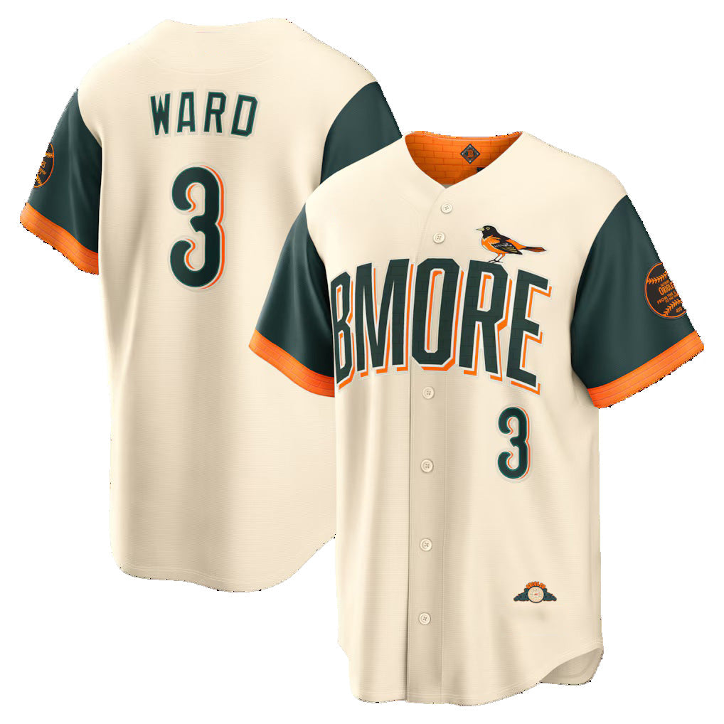 Baltimore Orioles #3 Taylor Ward Natural MIKSHPS 2026 City Connect Stadium Jersey