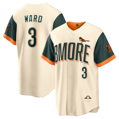 Baltimore Orioles #3 Taylor Ward Natural MIKSHPS 2026 City Connect Stadium Jersey