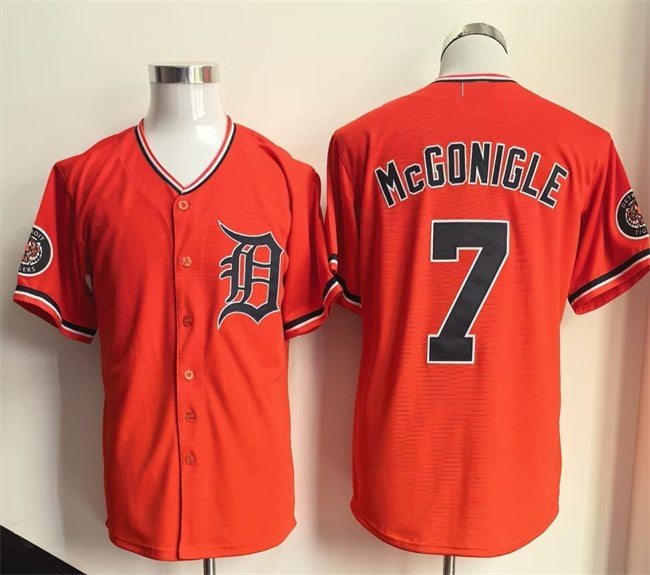 Detroit Tigers #7 Kevin McGonigle Orange MIKSHPS Cool Base Stitched Jersey