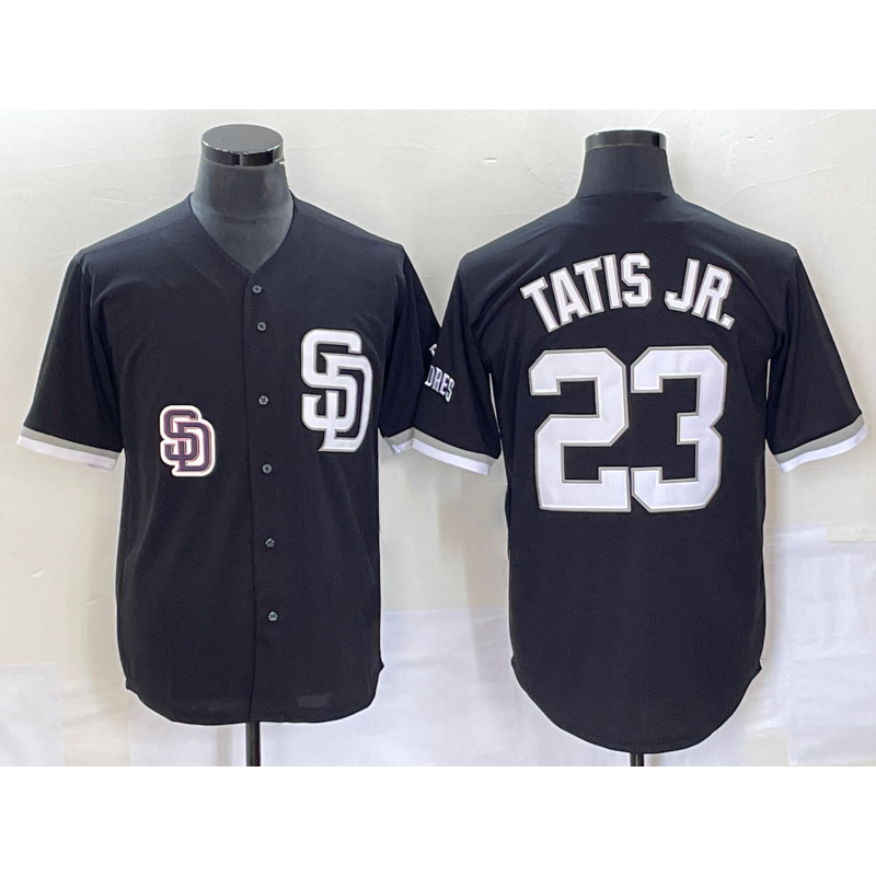 San Diego Padres #23 Fernando Tatis Jr Black MIKSHPS 2023 Cool Base Stitched Jersey