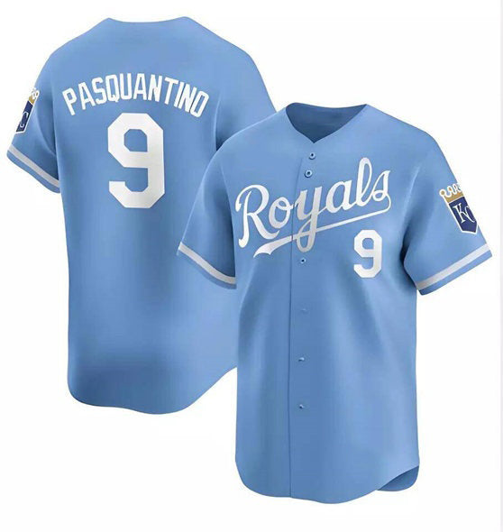 Kansas City Royals #9 Vinnie Pasquantino Light Blue MIKSHPS Alternate Limited Stitched Jersey